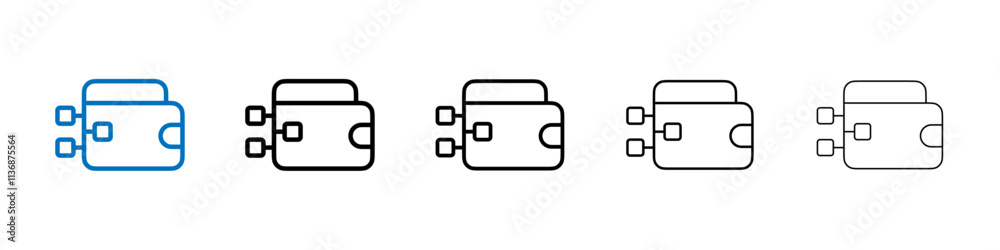 Aufkleber digital wallet icon outline vector logo for web ui