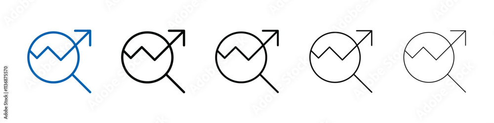 Poster digital marketing icon outline vector logo for web ui