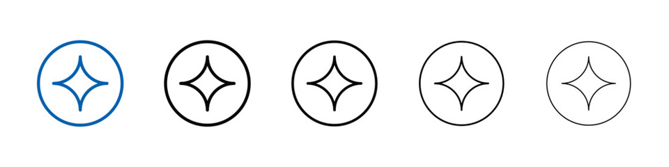 Fototapeta premium Diamond star icon Outline vector logo for web ui