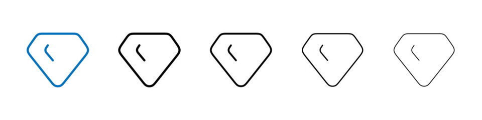 Diamond icon Outline vector logo for web ui