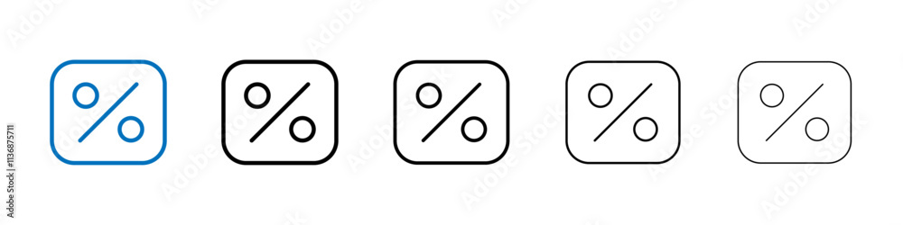 Poster discount icon outline vector logo for web ui