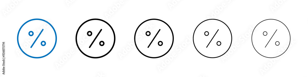 Aufkleber discount icon outline vector logo for web ui