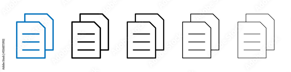 Aufkleber Document icon Outline vector logo for web ui