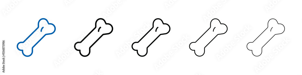 Poster dog bone icon outline vector logo for web ui