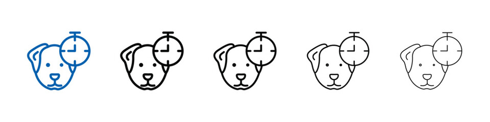 Dog competition icon Outline vector logo for web ui