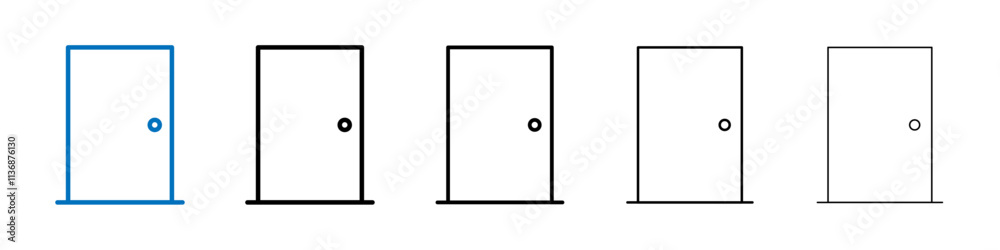 Poster Door icon Outline vector logo for web ui