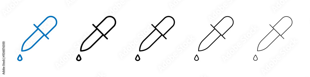 Poster dropper icon outline vector logo for web ui