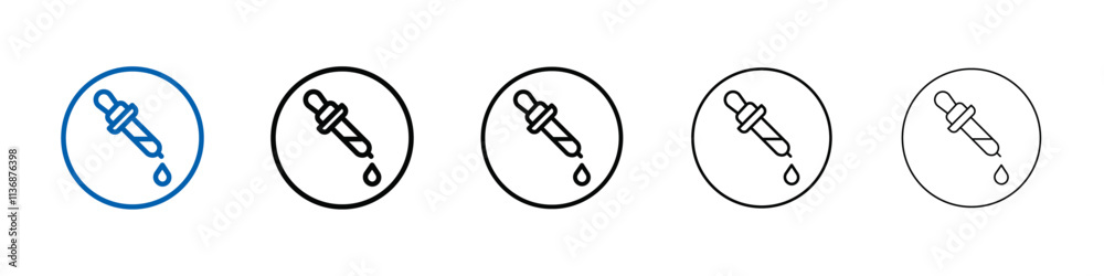 Poster dropper icon outline vector logo for web ui