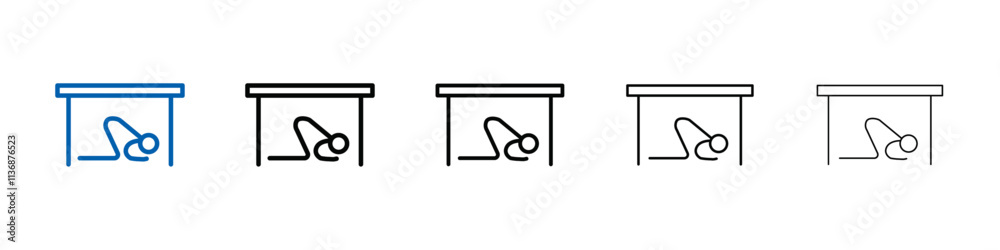 Poster earthquake safety place icon outline vector logo for web ui
