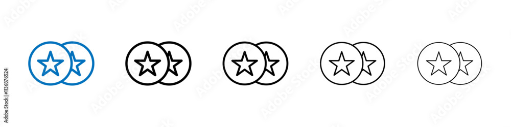 Aufkleber earn point icon outline vector logo for web ui