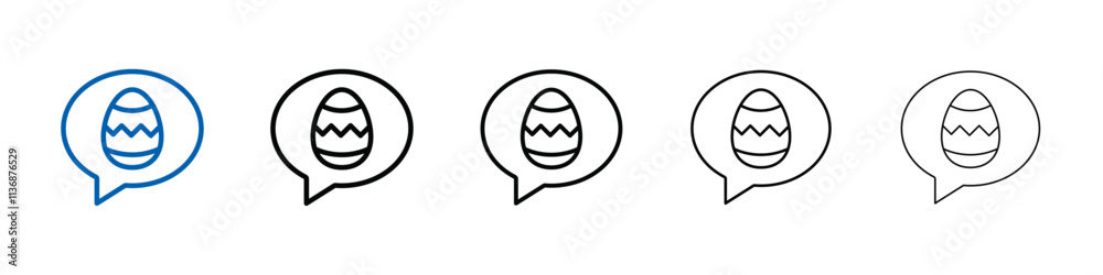 Aufkleber Easter Message icon Outline vector logo for web ui