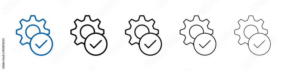 Poster easy installation icon outline vector logo for web ui