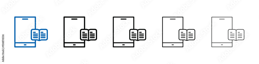 Poster ebook icon outline vector logo for web ui