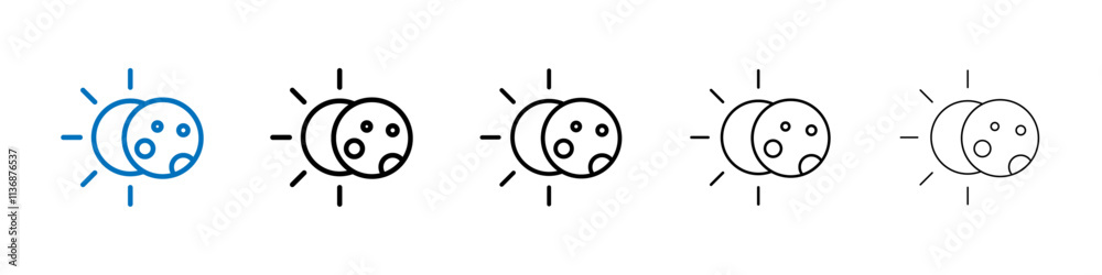 Poster Eclipse icon Outline vector logo for web ui