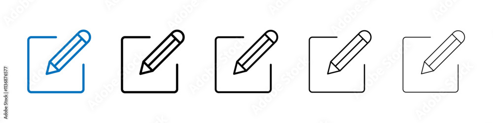 Poster Edit icon Outline vector logo for web ui