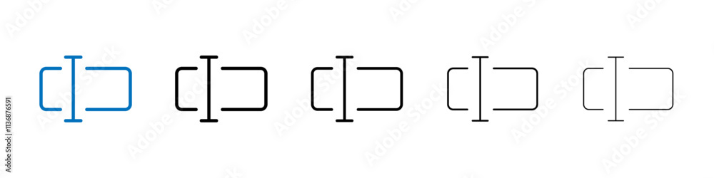 Poster Edit text icon Outline vector logo for web ui