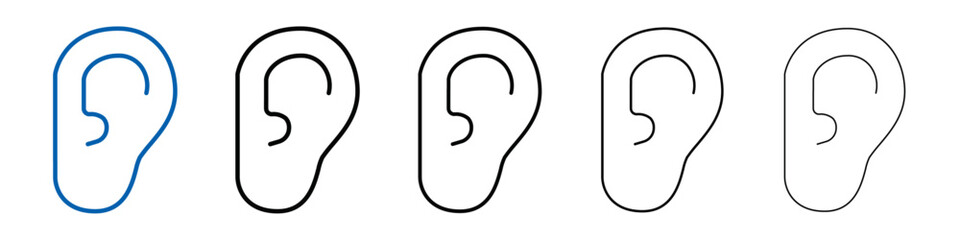 Ear icon Outline vector logo for web ui