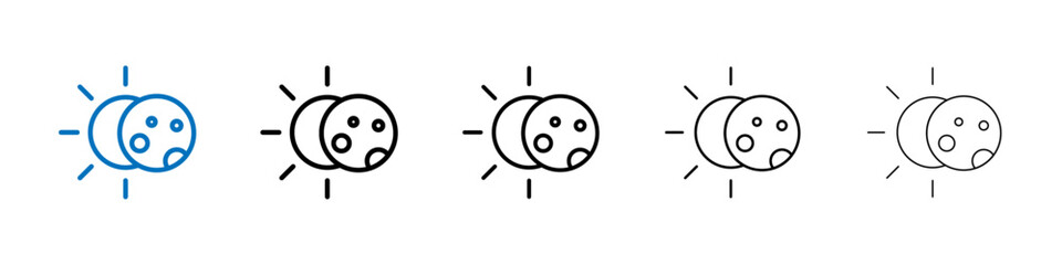 Eclipse icon Outline vector logo for web ui