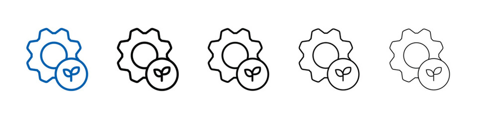 Eco industry icon Outline vector logo for web ui