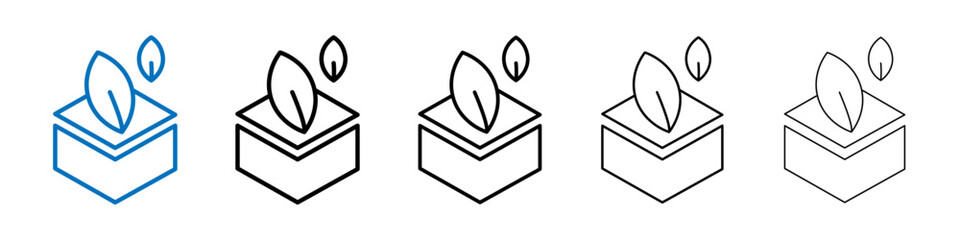 Eco packaging icon Outline vector logo for web ui