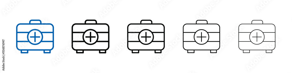 Poster Emergency kit icon Outline vector logo for web ui