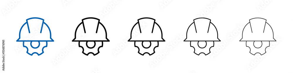 Aufkleber engineering service icon Outline vector logo for web ui