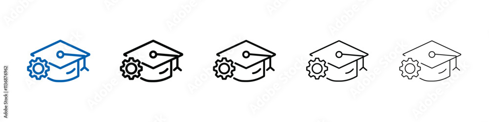 Poster engineering education icon outline vector logo for web ui