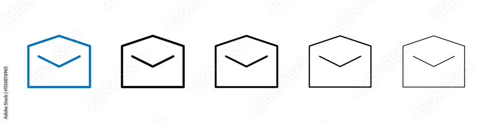 Poster Envelope icon Outline vector logo for web ui