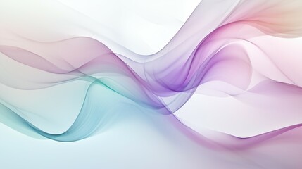 Soft Abstract Waves in White and Lavender Tones