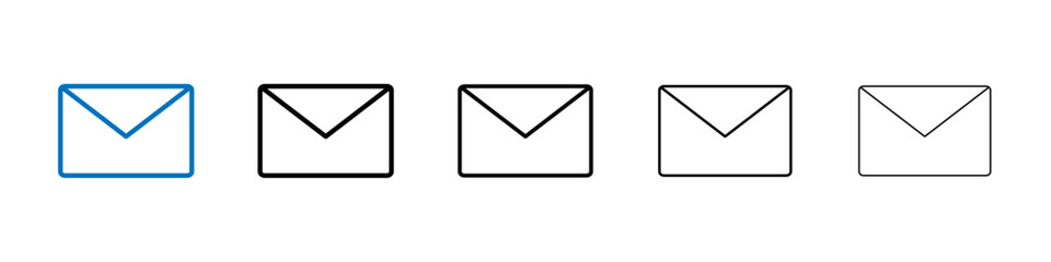 Envelope icon Outline vector logo for web ui