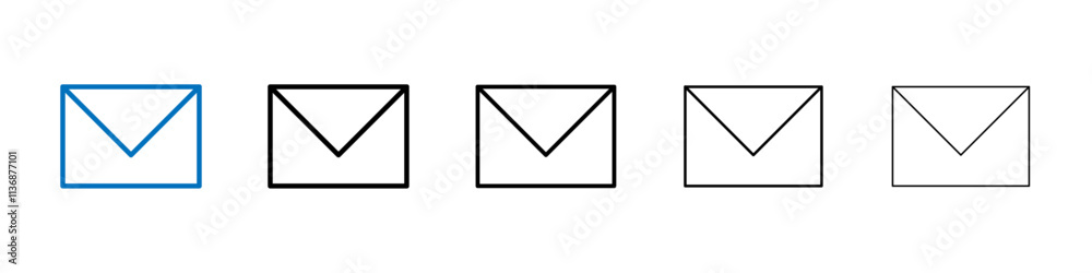 Poster Envelope icon Outline vector logo for web ui