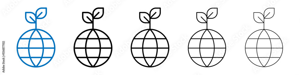 Aufkleber Environment icon Outline vector logo for web ui