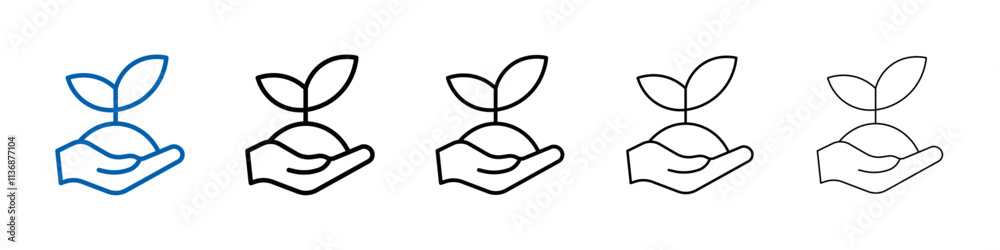 Aufkleber Environment icon Outline vector logo for web ui