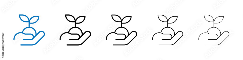 Poster Environment icon Outline vector logo for web ui