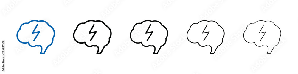 Poster epilepsy icon outline vector logo for web ui