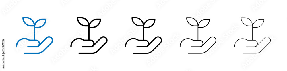 Poster Environment icon Outline vector logo for web ui