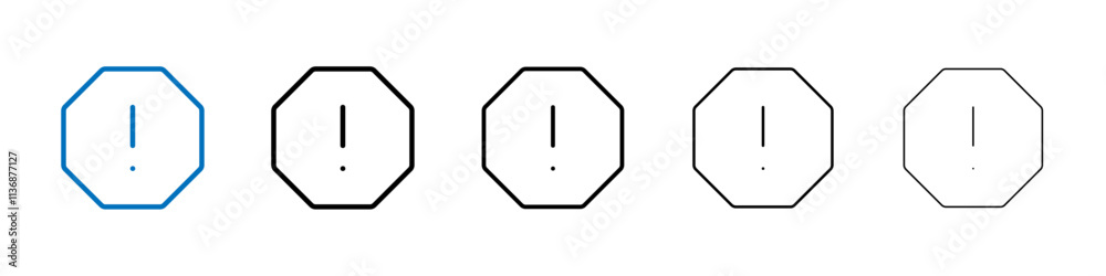 Aufkleber Error Icon Outline vector logo for web ui