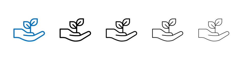 Environment icon Outline vector logo for web ui