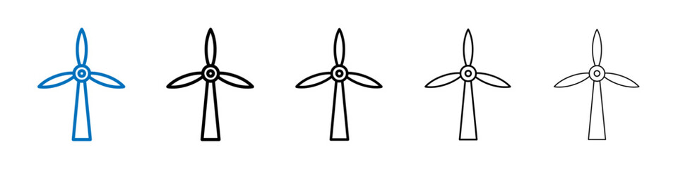 Eolic energy icon Outline vector logo for web ui