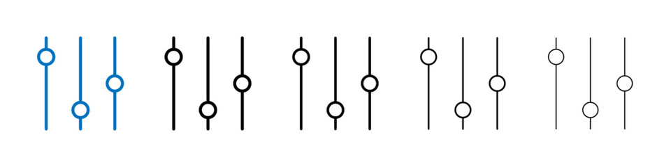 Equalizer icon Outline vector logo for web ui