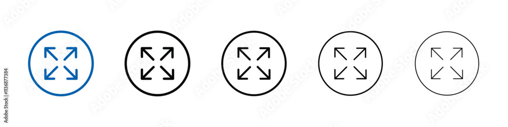 Aufkleber Expand icon Outline vector logo for web ui