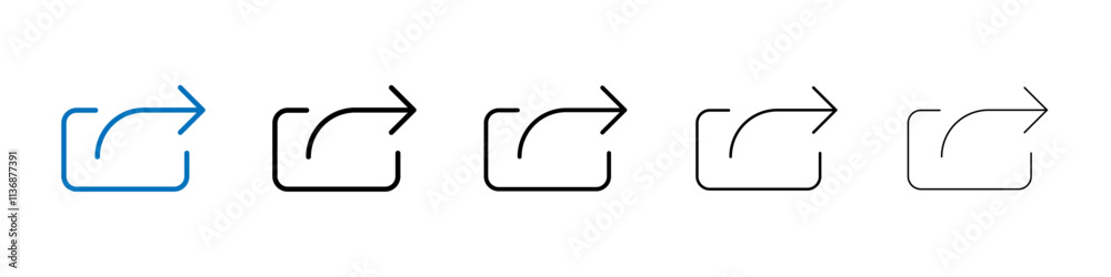 Aufkleber Export icon Outline vector logo for web ui