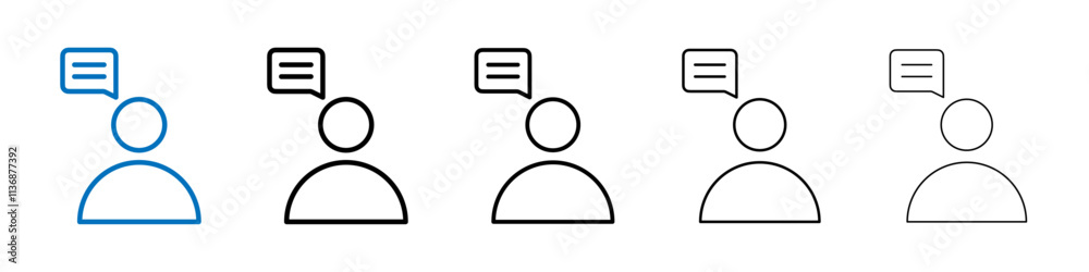 Poster expert opinion icon outline vector logo for web ui