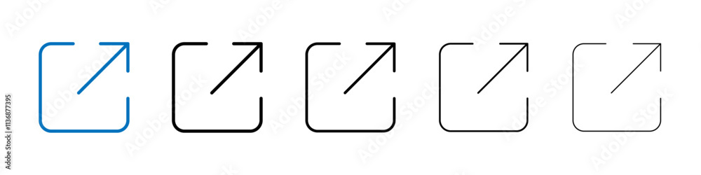 Poster External link icon Outline vector logo for web ui