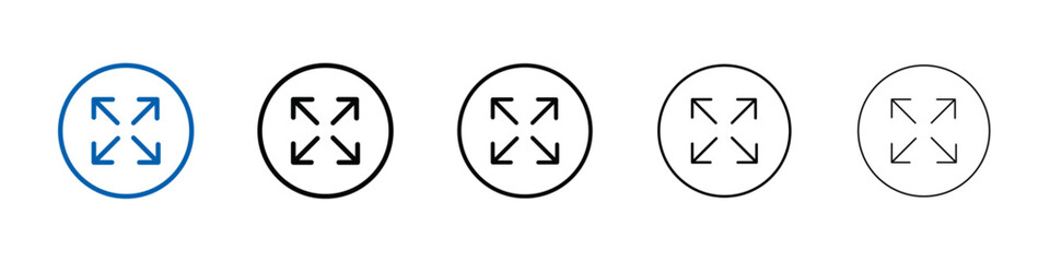 Expand icon Outline vector logo for web ui