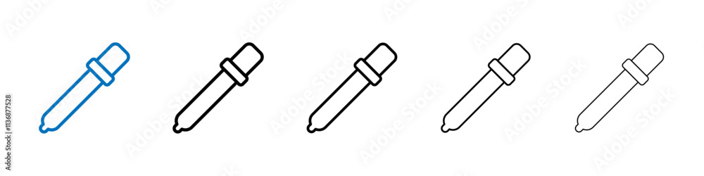 Aufkleber eye dropper icon outline vector logo for web ui