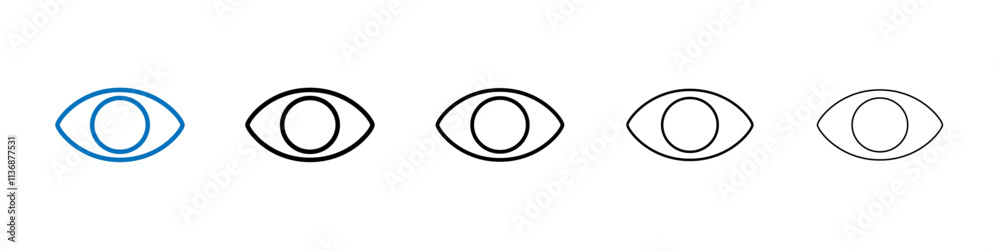 Poster Eye icon Outline vector logo for web ui