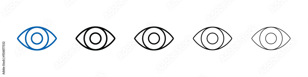 Aufkleber eye icon outline vector logo for web ui