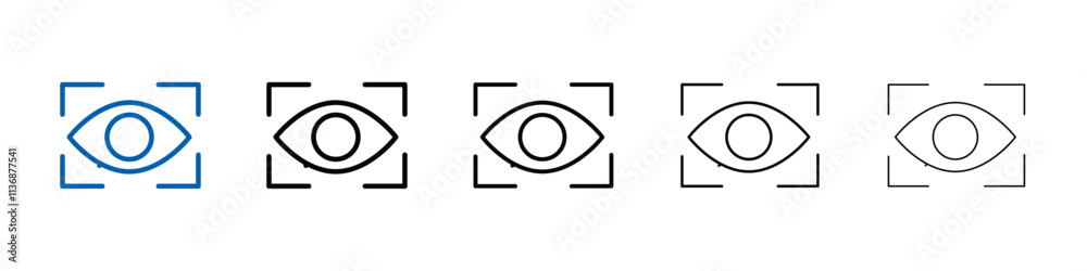 Poster Eye scan icon Outline vector logo for web ui