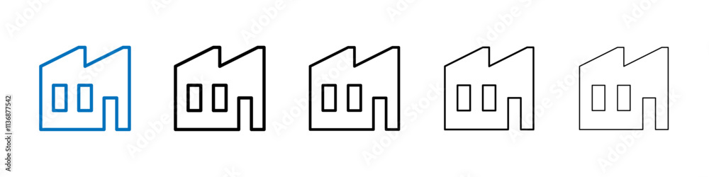 Poster factory icon outline vector logo for web ui